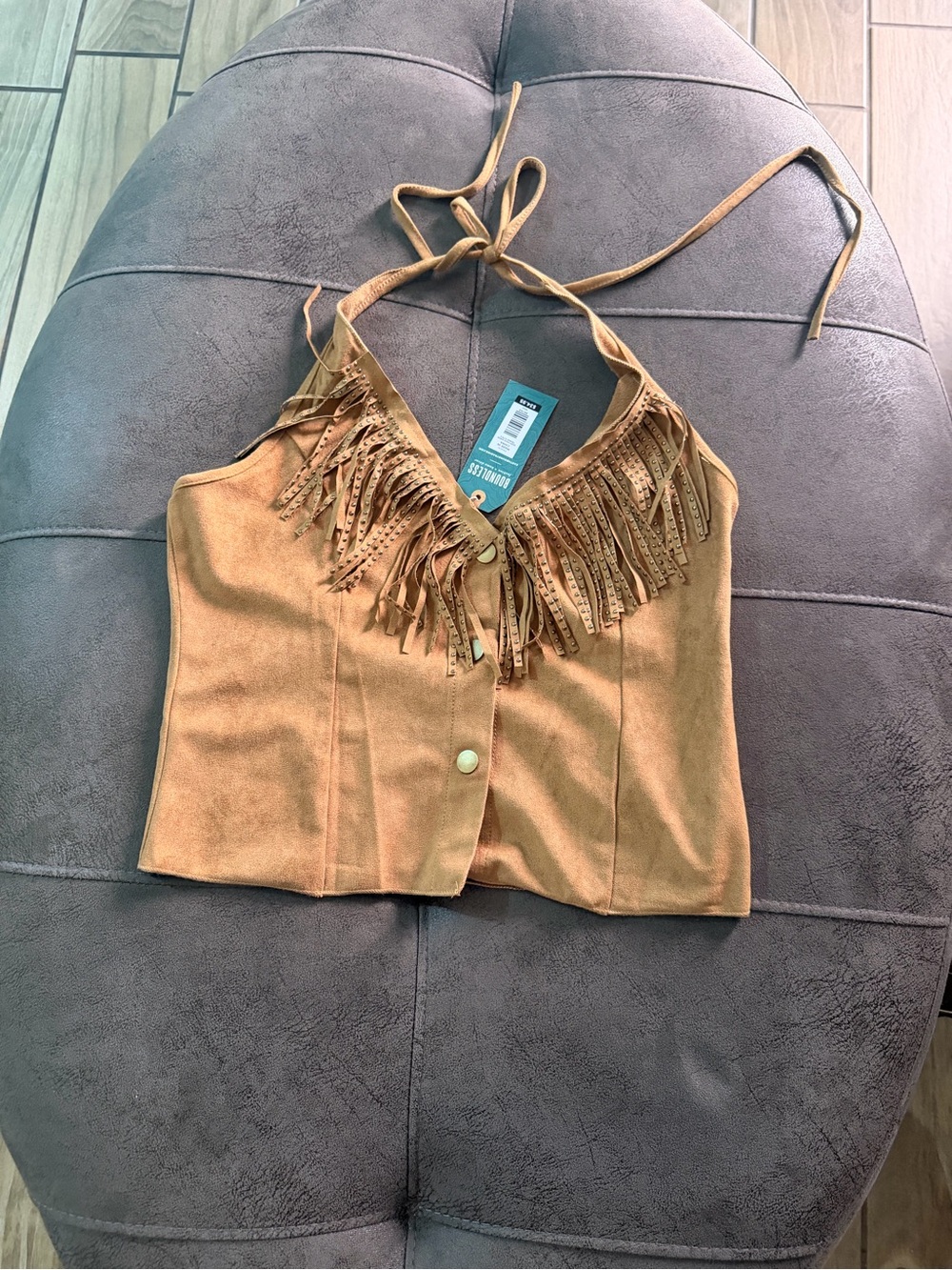 Earthbound Halter top in Camel Tan